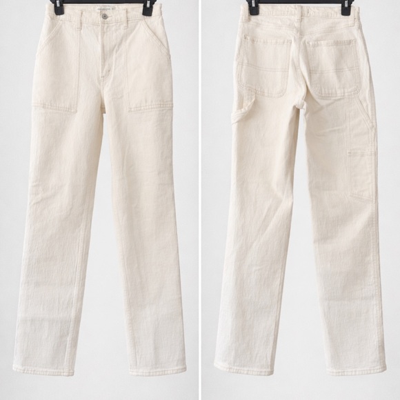 Abercrombie & Fitch Denim - Abercrombie & Fitch Women's High Rise Jeans in Cream